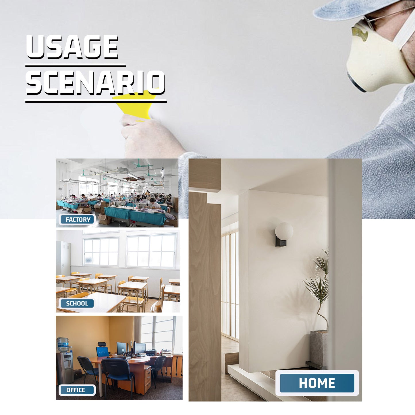 Jaysuing Wall Leak Fill Repair Plaster Set Home Wall Repair Cover Stain Reconditioning Paint