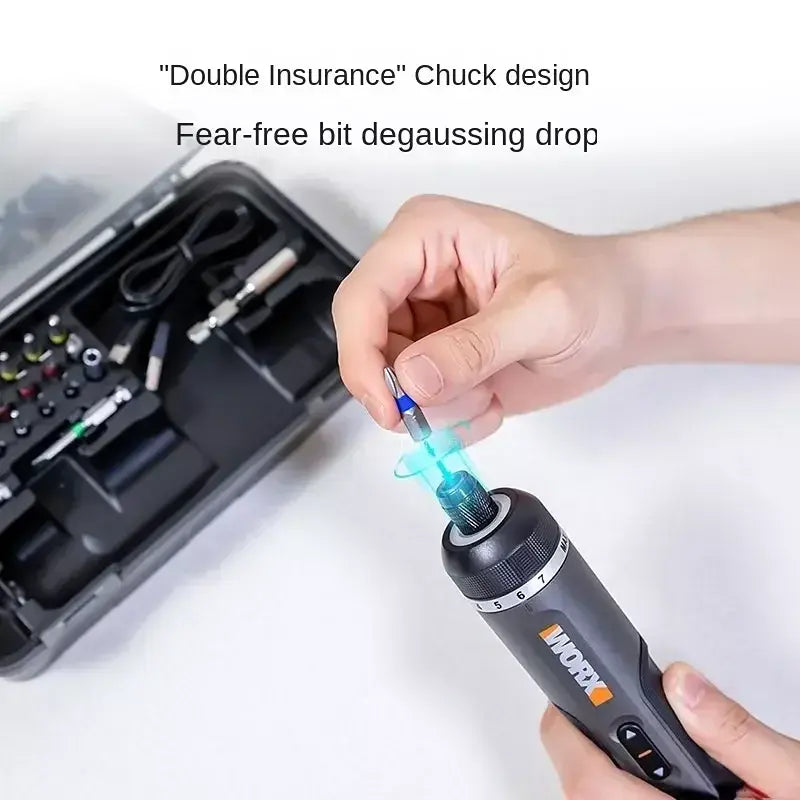 WORX WX242 4V Electrical Screwdriver Set Smart Cordless Electric Screwdrivers USB Rechargeable 30 Bit Set Mini Drill Power Tool..