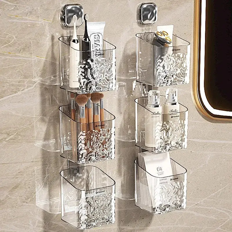 Light Luxury Shampoo Holder Bathroom Shelf Glacial Streak Shower Caddy Storage Rack for Bathroom Storage Shelfs..