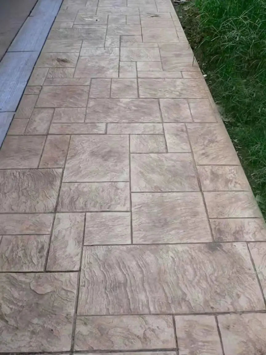 Concrete Embossed Floor mold Compression molding material Cement pavement Printing Construction Fan-shaped Stone Pattern