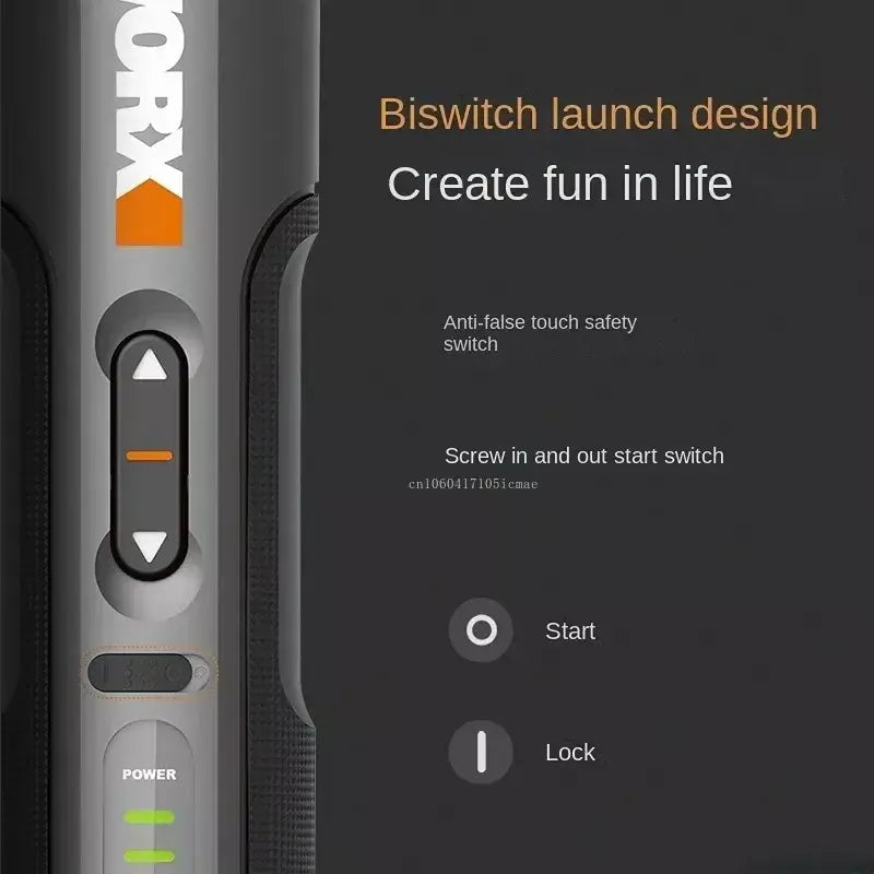 WORX WX242 4V Electrical Screwdriver Set Smart Cordless Electric Screwdrivers USB Rechargeable 30 Bit Set Mini Drill Power Tool..