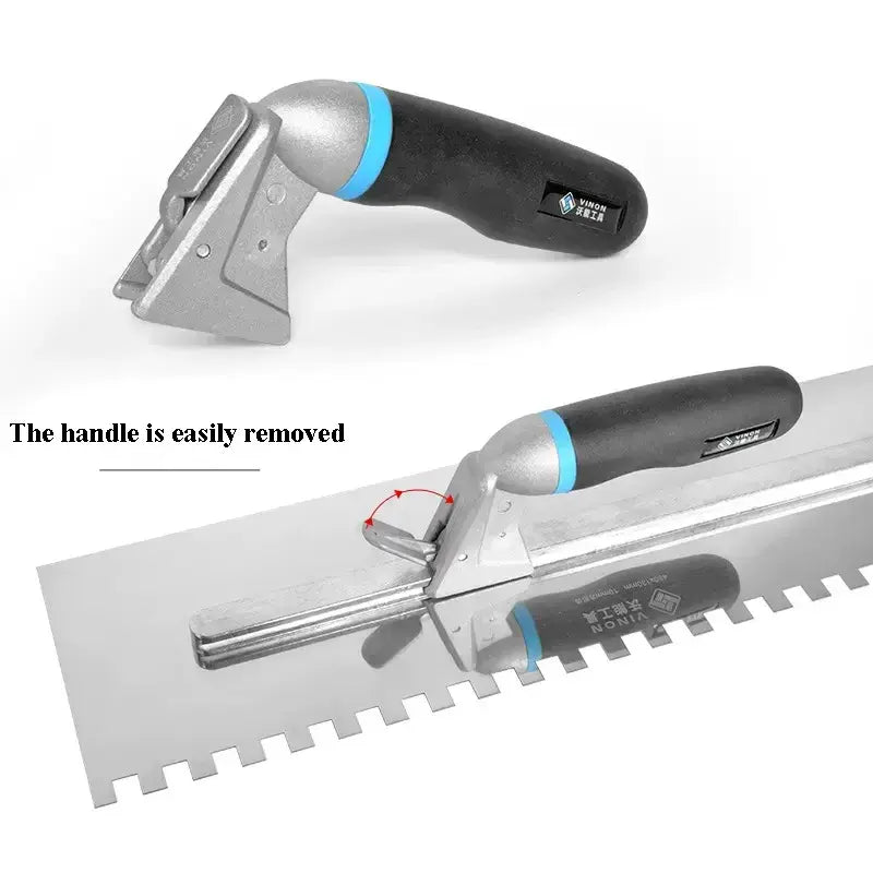 Stainless Steel Square Jumbo Notched Sawtooth Large Spatula Trowel for Large Format Tiles..