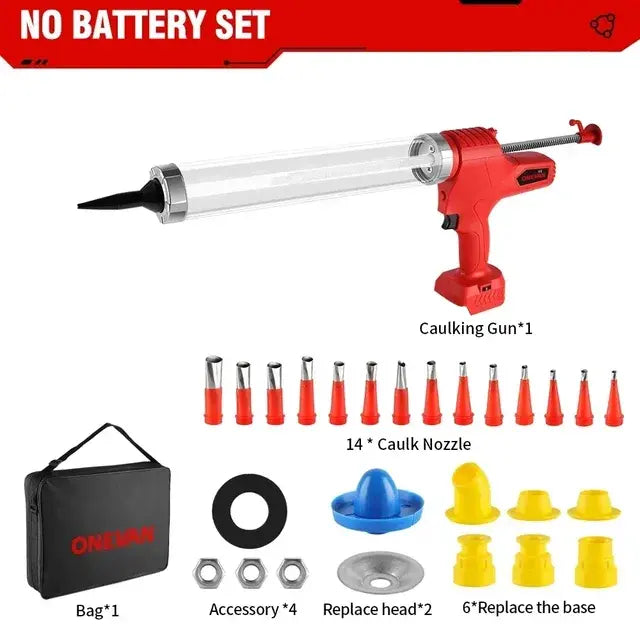 ONEVAN Cordless Electric Glue Gun Multi-function Electric Glass Caulking Gun Adhesive Glue Sealant Tool For Makita 18v Battery..