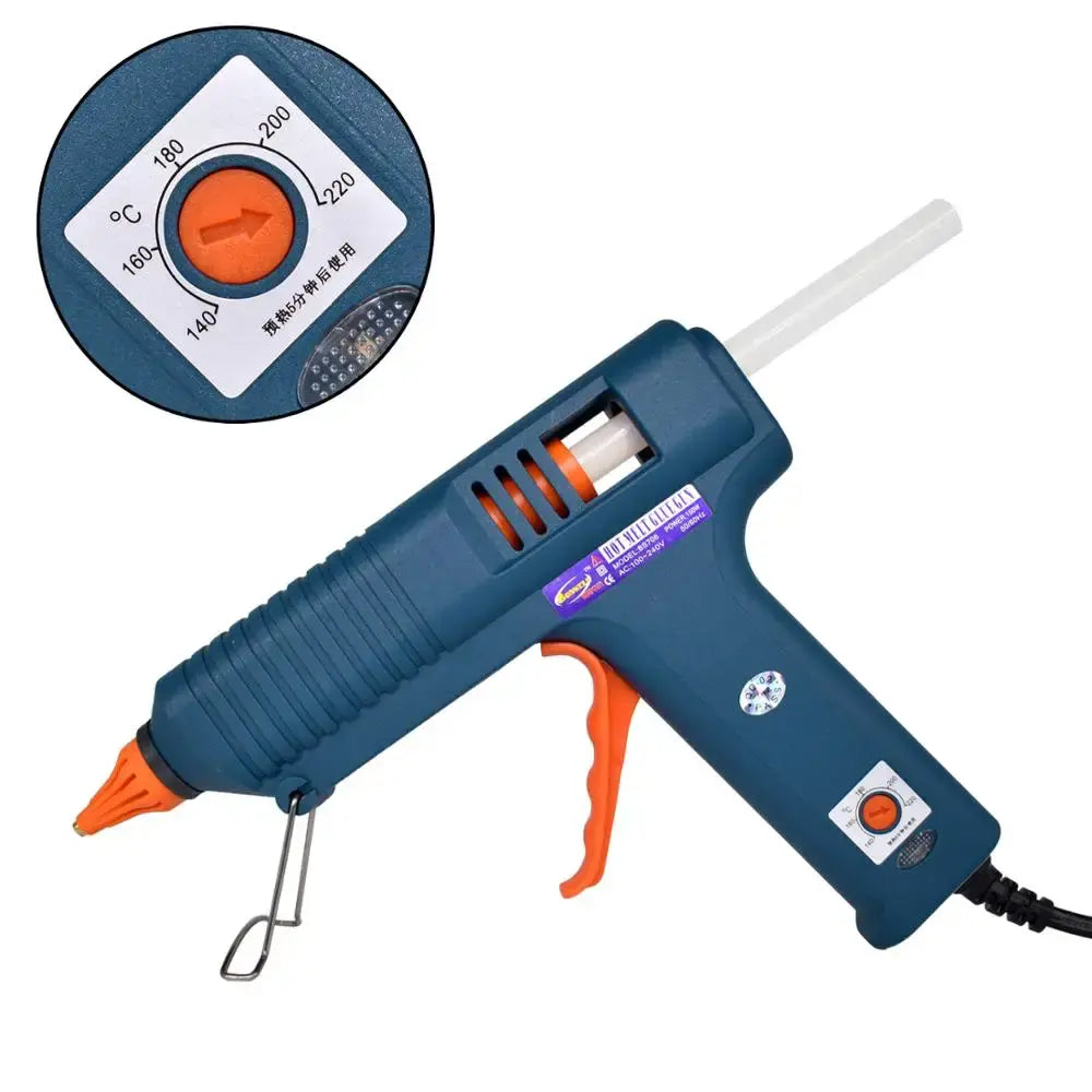 Hot Glue Gun Tool Kit Temperature Adjustment 150W Silicone Gun,Use 11mm Glue Sticks DIY Pure Copper Nozzle,Bag sold separately..