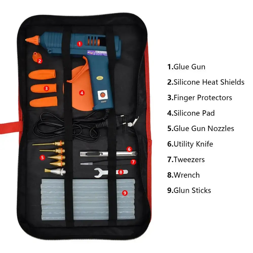 Hot Glue Gun Tool Kit Temperature Adjustment 150W Silicone Gun,Use 11mm Glue Sticks DIY Pure Copper Nozzle,Bag sold separately..