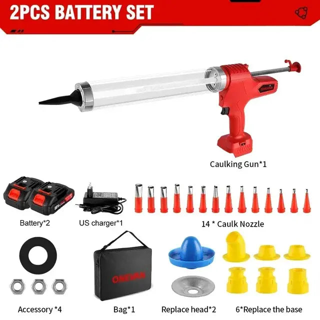 ONEVAN Cordless Electric Glue Gun Multi-function Electric Glass Caulking Gun Adhesive Glue Sealant Tool For Makita 18v Battery..