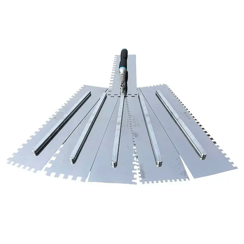 Stainless Steel Square Jumbo Notched Sawtooth Large Spatula Trowel for Large Format Tiles..