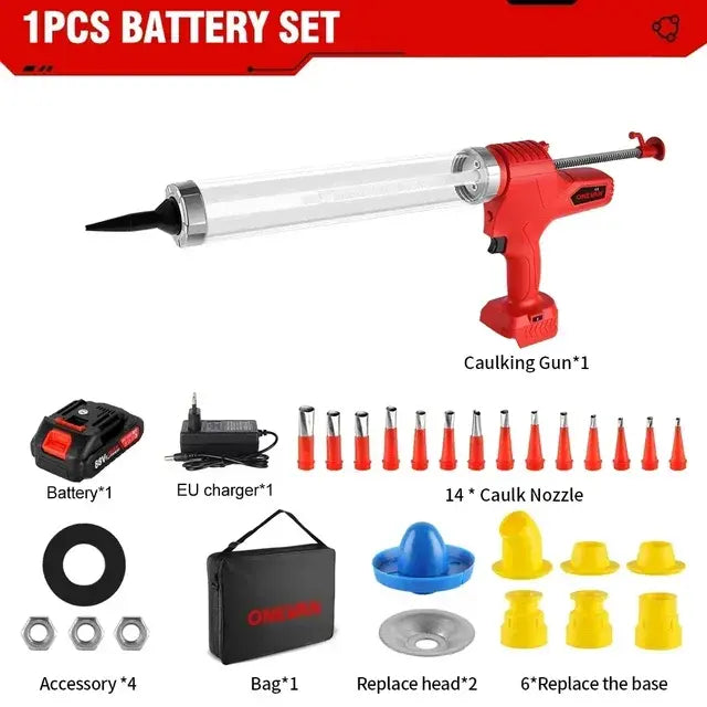 ONEVAN Cordless Electric Glue Gun Multi-function Electric Glass Caulking Gun Adhesive Glue Sealant Tool For Makita 18v Battery..