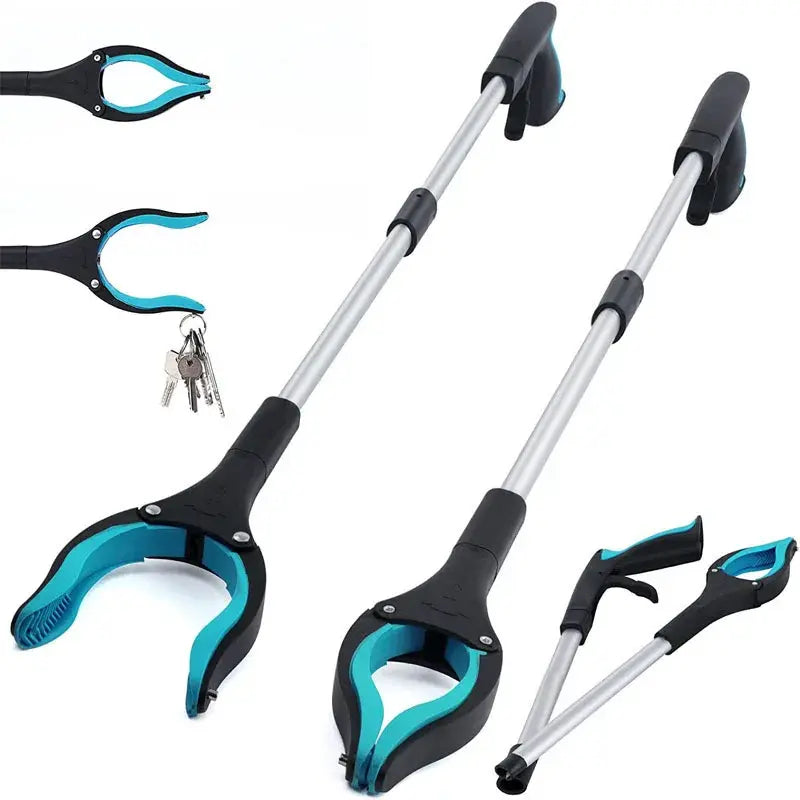 Grabber Tool 32" Trash Picker with Strong Magnetic Tip Deft Claw Reacher Grabber for Elderly 360° Rotating Foldablegripper..