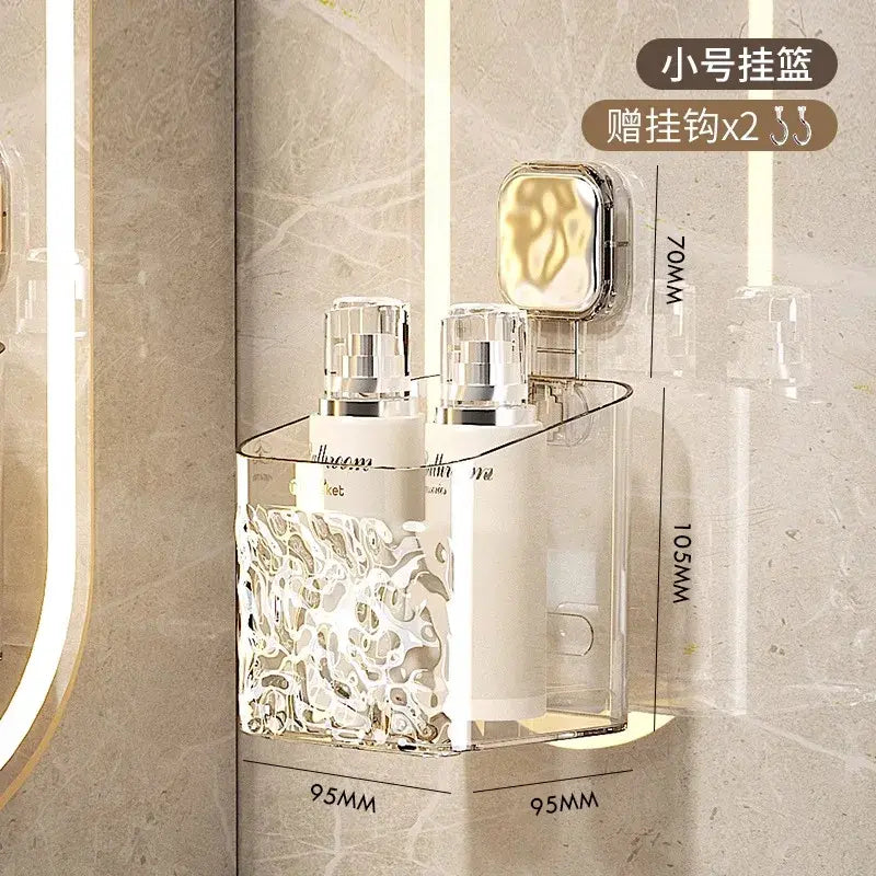Light Luxury Shampoo Holder Bathroom Shelf Glacial Streak Shower Caddy Storage Rack for Bathroom Storage Shelfs..