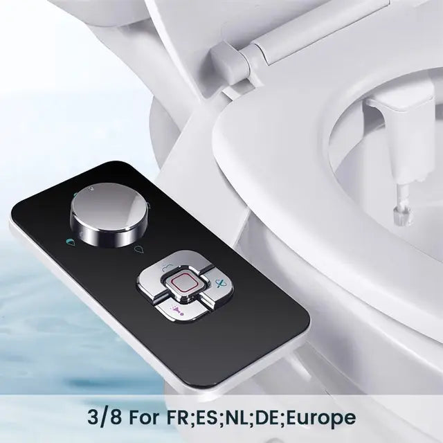 Bidet Toilet Seat Attachment Ultra-thin Non-electric Self-cleaning Dual Nozzles Frontal & Rear Wash Cold Water Personal Hygiene..