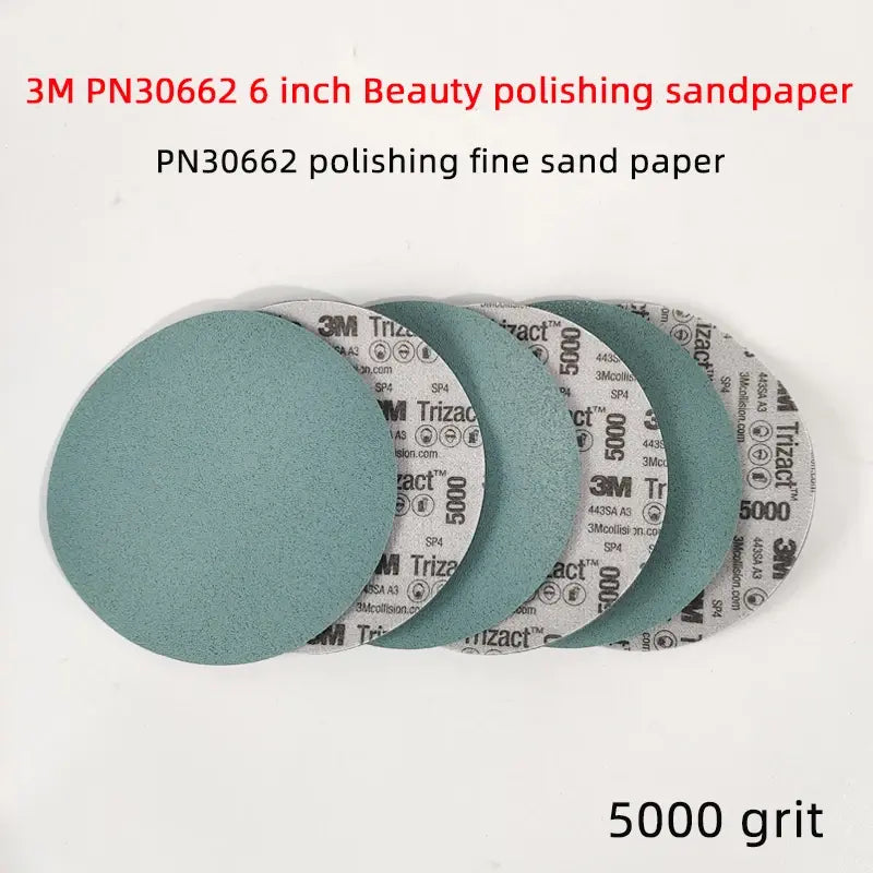 3M TRIZACT FOAM DISC PN30662 Pyramid Back Velvet Sand DISC P5000 152mm Sponge Sandpaper Hookit Attachment Dispositif 6 Inch
