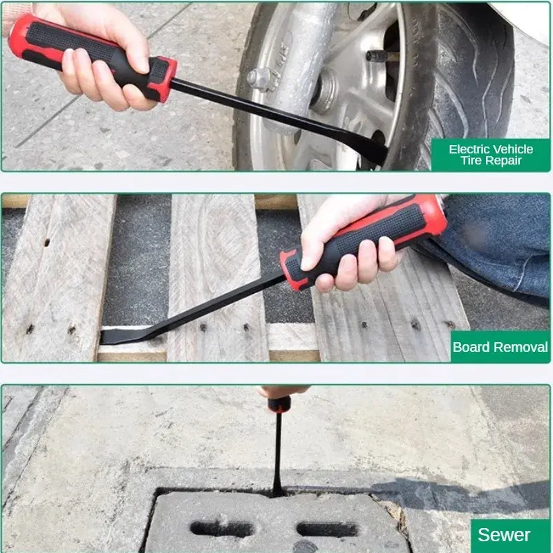 Multi-Function Long Pry Bar 8 12 18 Inch Tire Heavy Duty Crowbar Strike Cap Nail Puller Car Repair CV-R Removal Hand Tools..