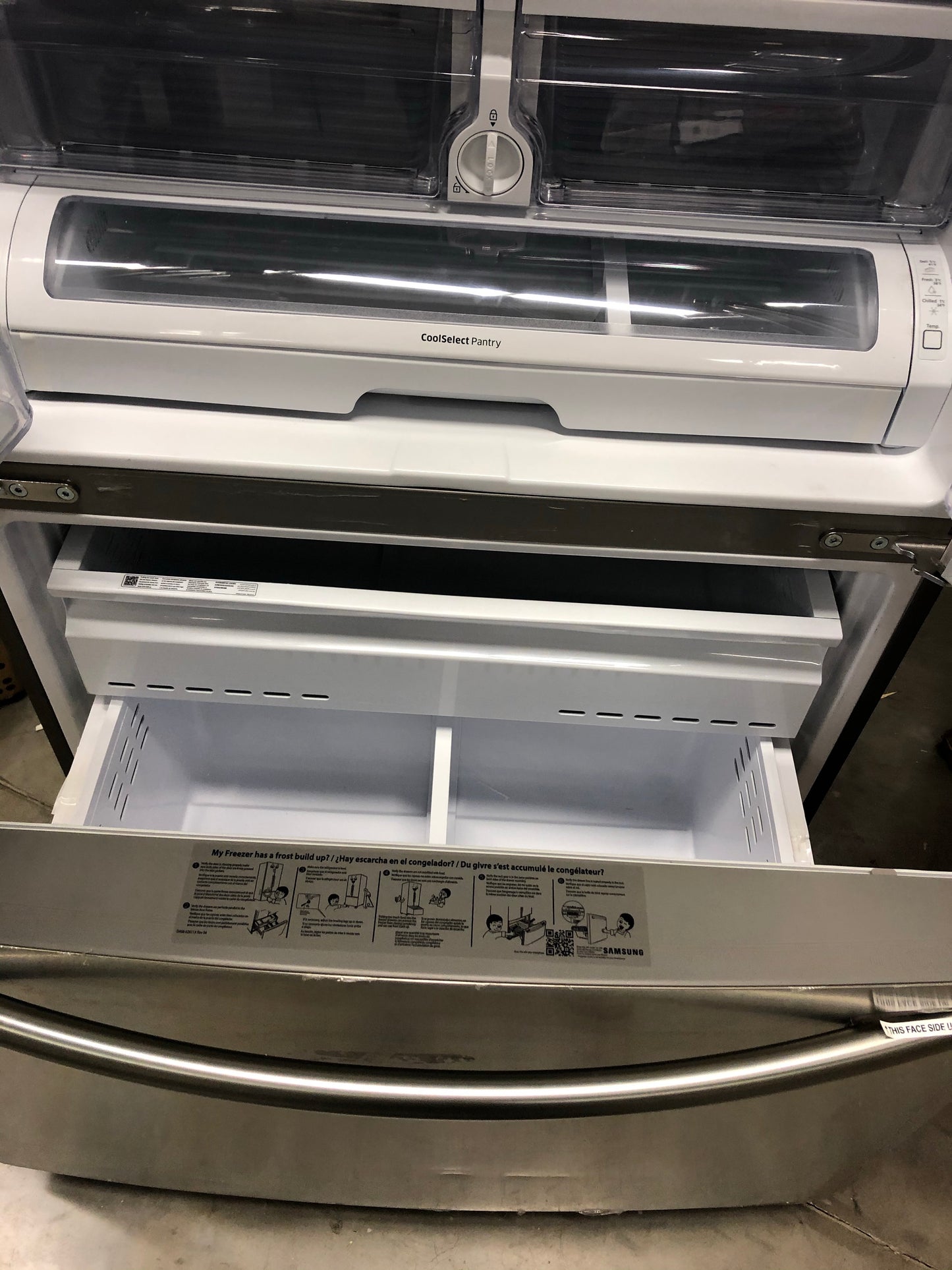 Samsung 24.2 cu. ft. Family Hub French Door Smart Refrigerator in Stainless Steel.