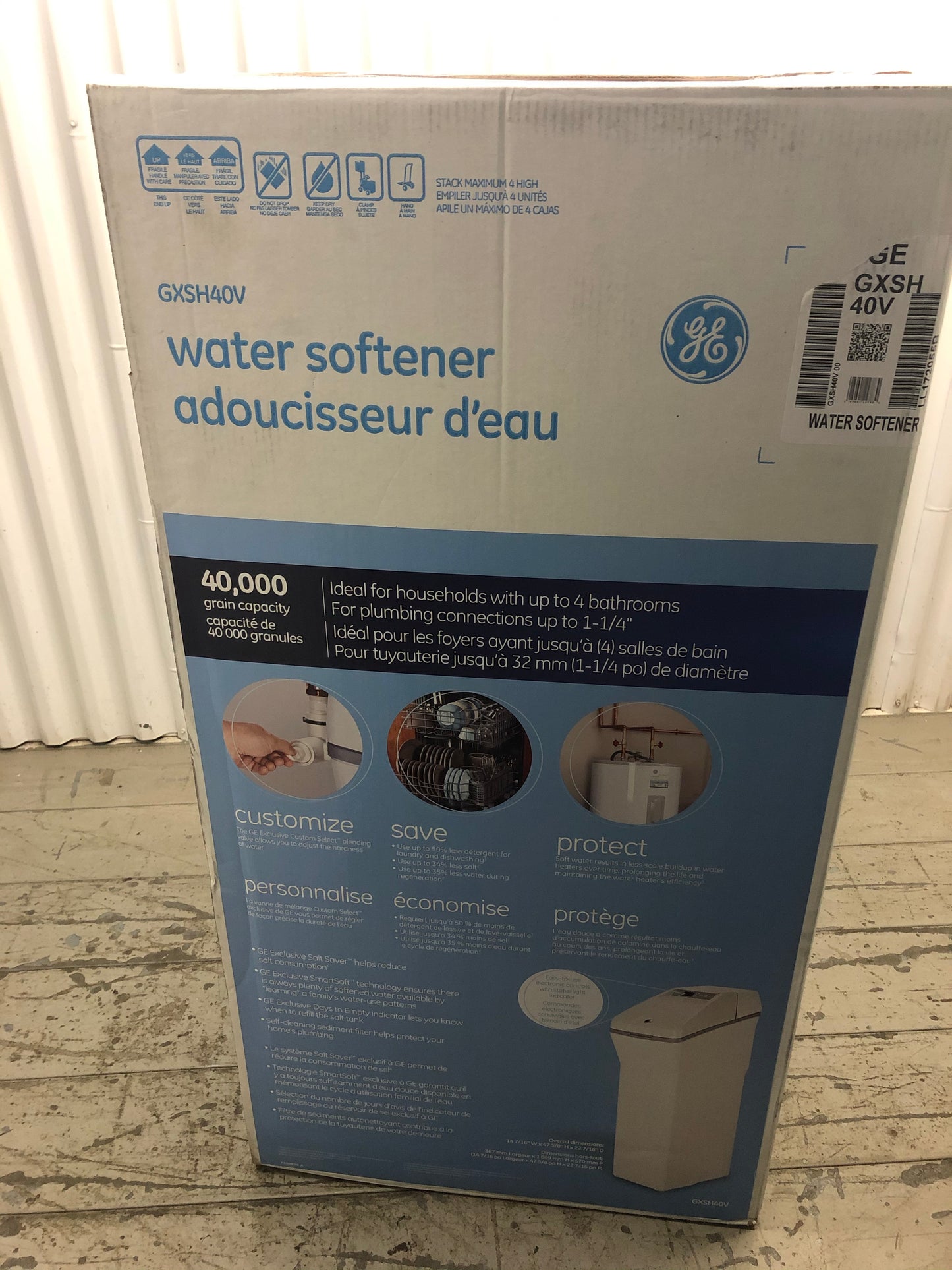 GE 40,200 Grain Water Softener Water Softener System.