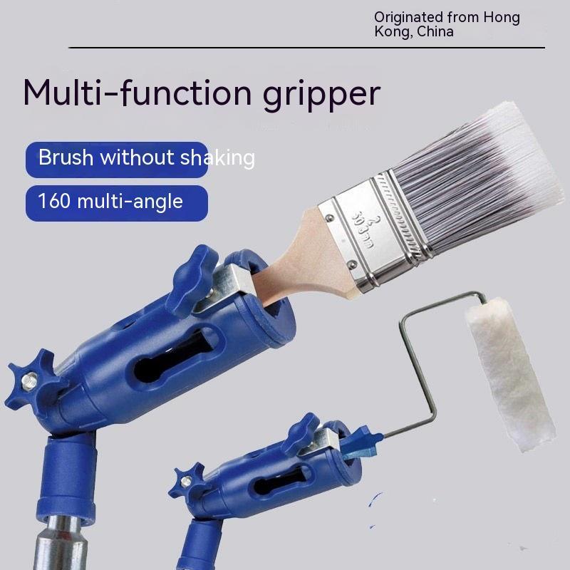 Roller Brush Putty Knife Universal Gripper Clip Adapter Paint Rod Connector Tool Dead Angle Painting..