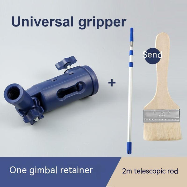 Roller Brush Putty Knife Universal Gripper Clip Adapter Paint Rod Connector Tool Dead Angle Painting..