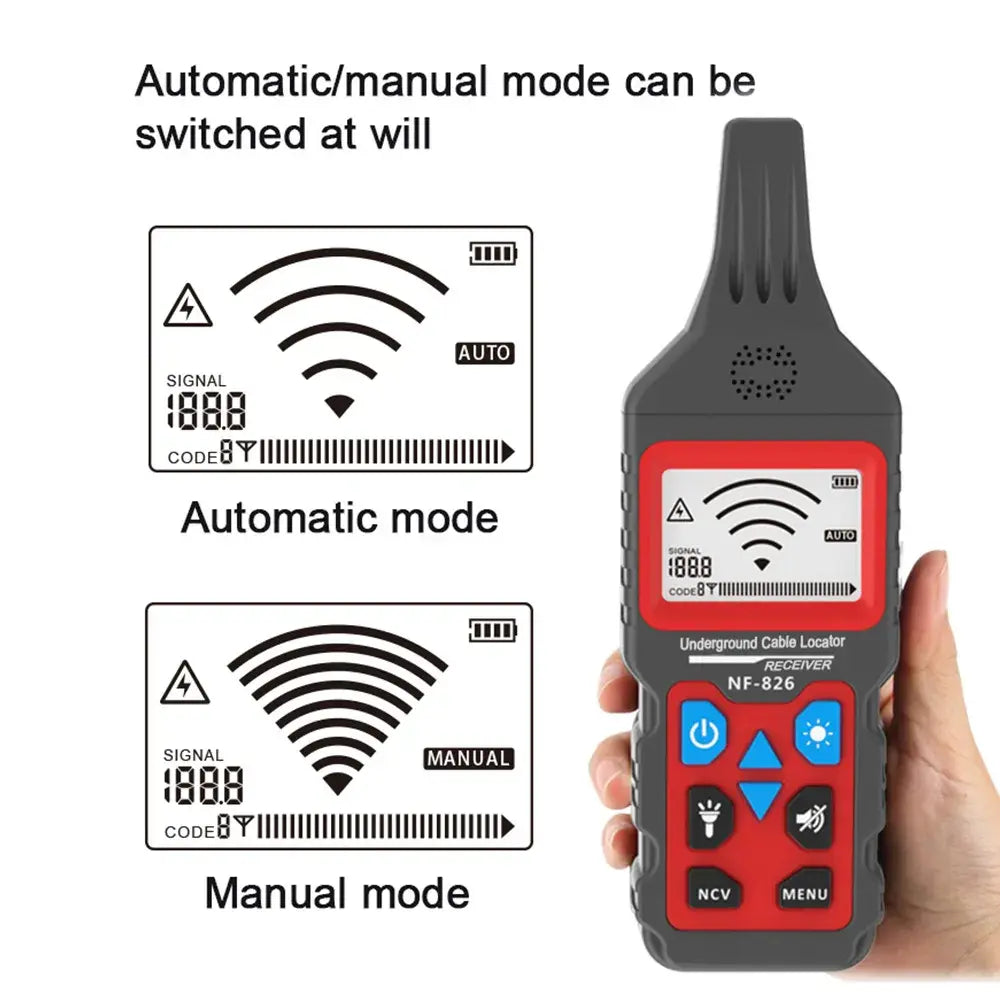 NOYAFA NF-826 Underground Cable Tester Locator Wire Tracker Detection Wall Electrical Lines Water and Gas Supply Pipeline Path..