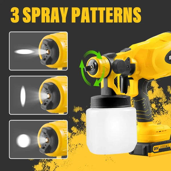 18V 800ML Electric Spray Gun Cordless Paint Sprayer High Power HVLP Electric Paint Sprayer for Painting Ceiling Walls Fence Door..