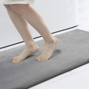 Homaxy Super Absorbent Bath Mat Memory Foam Carpet Non-Slip Toilet Bathroom Rug Soft Living Room Bedroom Shower Decor Foot Rug