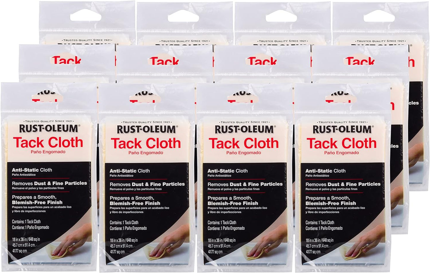 Rust-Oleum 301688-12 PK 301688 Tack Cloth, 12 Pack..