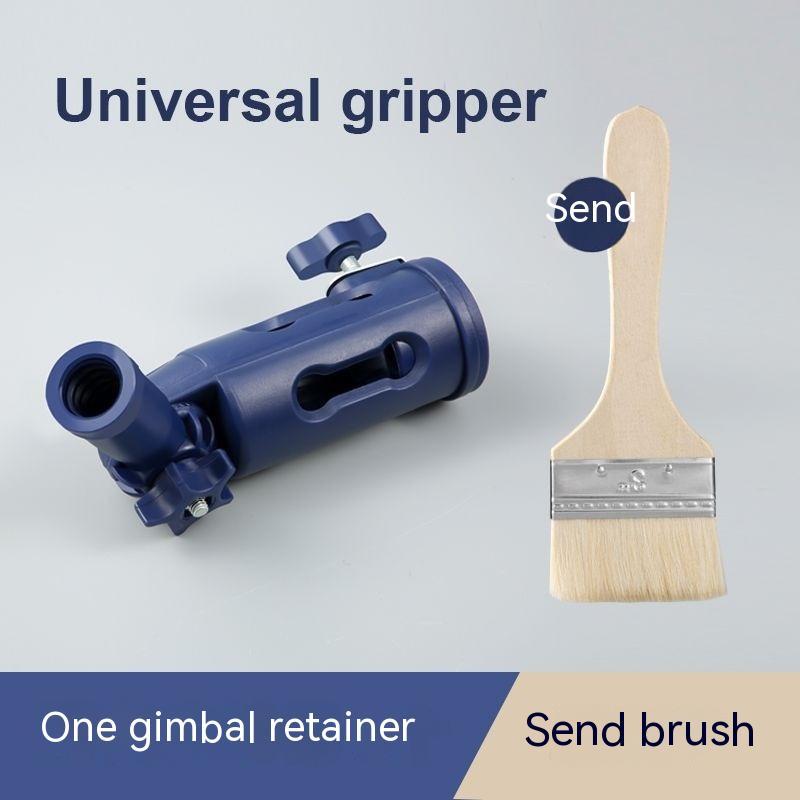 Roller Brush Putty Knife Universal Gripper Clip Adapter Paint Rod Connector Tool Dead Angle Painting..