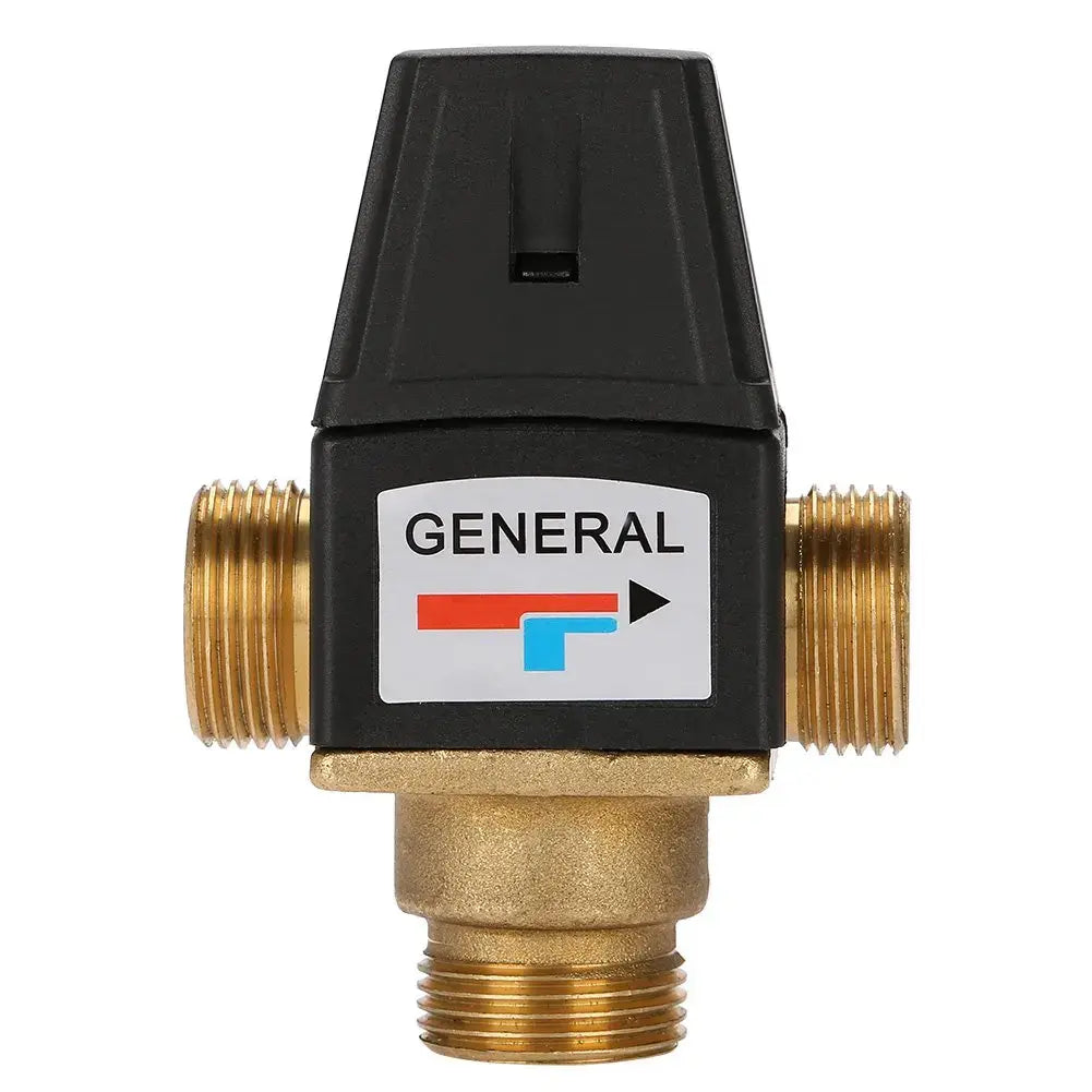 3 Way DN20 Thermostatic Mixing Valve Male Thread Brass Mixing Valve for Small Floor Heating Circulation..