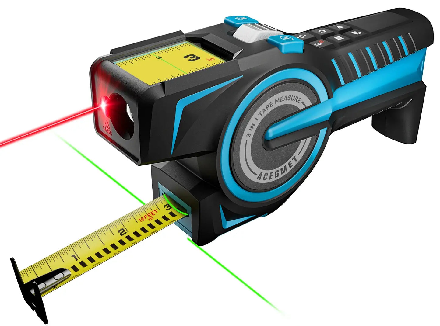 100M Laser Tape DTX10 Sophisticated Laser Distance Meter Bluetooth Laser Tape Measure with Green Laser Line Marking,for Design..