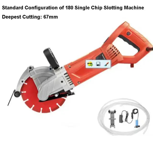 220V 7200W Machine Concrete Cutting Machine + Diamond Saw Blade Multi-function Wall Slotting Machine Electric Slotting