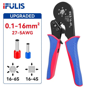 Tubular Terminal Crimping Pliers HSC8 16-4S 16-6S 16mm² Crimper Tools Wire Connector Ferrule Household Electrical Clamp Tool..