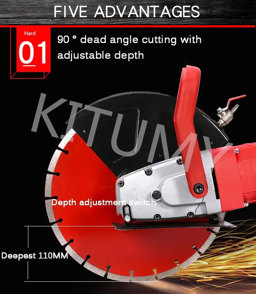 220V 7200W Machine Concrete Cutting Machine + Diamond Saw Blade Multi-function Wall Slotting Machine Electric Slotting