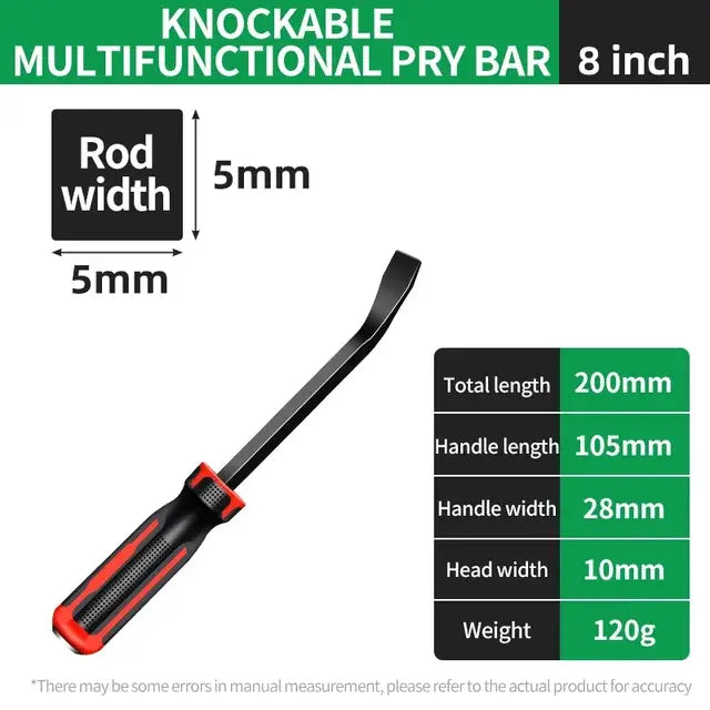 Multi-Function Long Pry Bar 8 12 18  Inch Tire Heavy Duty Crowbar Strike Cap Nail Puller Car Repair CV-R Removal Hand Tools..