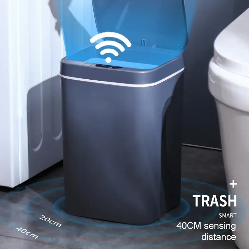 16L Smart Trash Can Automatic Sensor Dustbin Electric Waste Bin Waterproof Wastebasket For Kitchen Bathroom Recycling Trash..