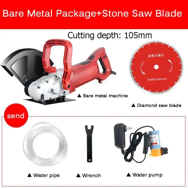 220V 7200W Machine Concrete Cutting Machine + Diamond Saw Blade Multi-function Wall Slotting Machine Electric Slotting