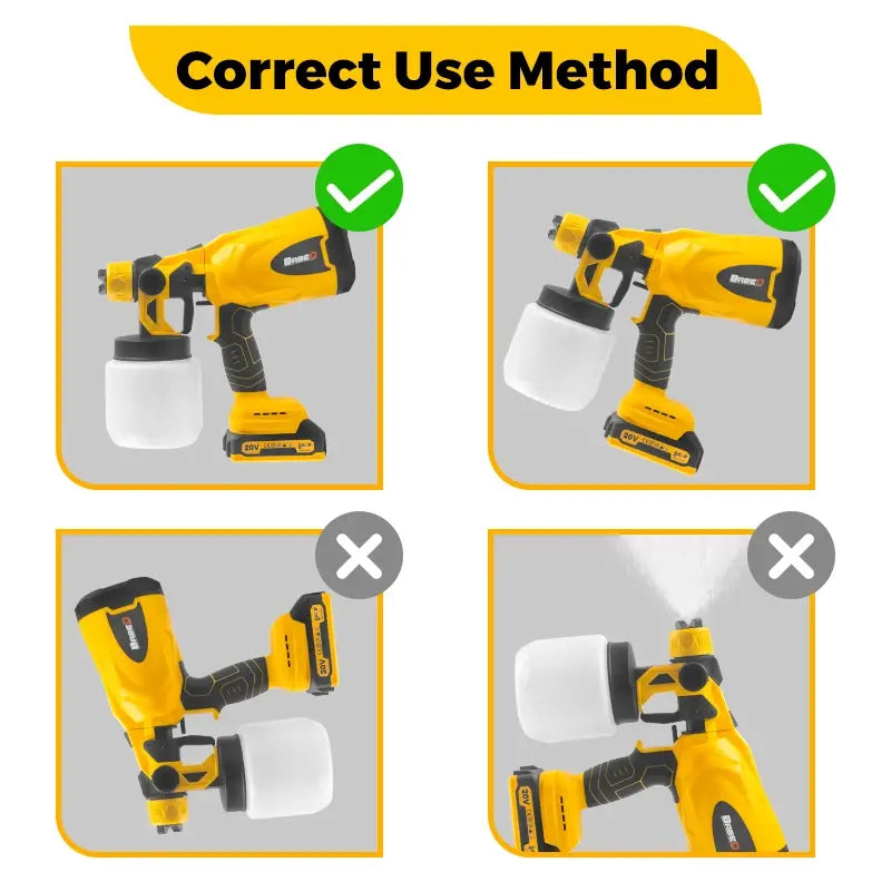 18V 800ML Electric Spray Gun Cordless Paint Sprayer High Power HVLP Electric Paint Sprayer for Painting Ceiling Walls Fence Door..