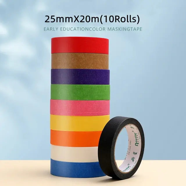 20Meter Length Automobile Handwritten Protect The Wall Painting White Paper Adhesive Tape Drawing No Trace Masking Tape..