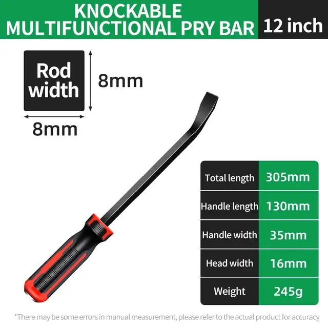 Multi-Function Long Pry Bar 8 12 18  Inch Tire Heavy Duty Crowbar Strike Cap Nail Puller Car Repair CV-R Removal Hand Tools..