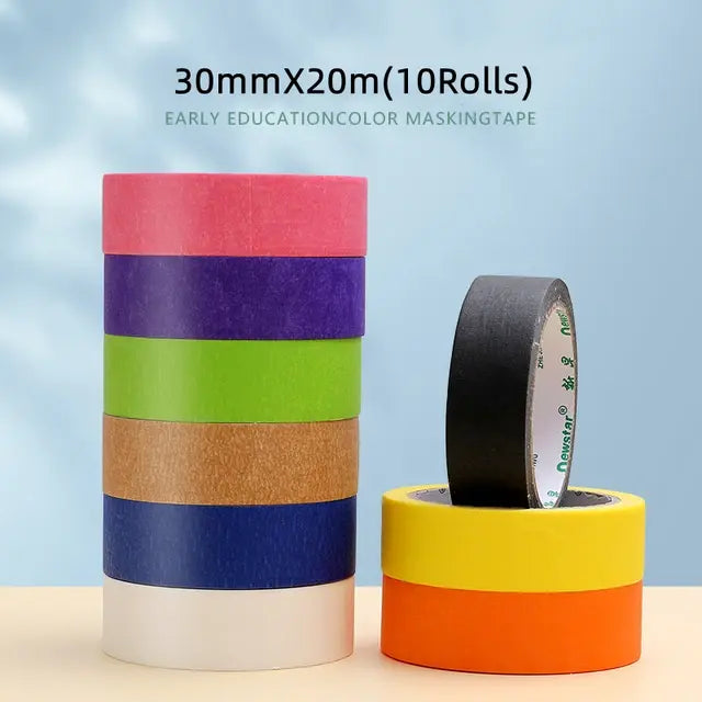 20Meter Length Automobile Handwritten Protect The Wall Painting White Paper Adhesive Tape Drawing No Trace Masking Tape..