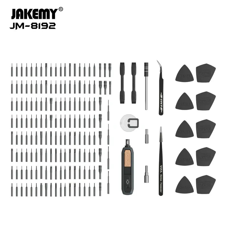 JAKEMY JM-8192 180 in 1 Precision Screwdriver Tool Set Magnetic CR-V Bits Mobile Phone Computer Tablet Glasses Repair Hand Tools..