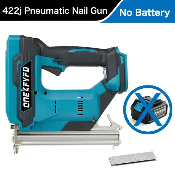 Straight U Staples Brushless Nail Gun Battery Powered Wireless Cordless Electric Stapler for Makita 18V Battery Woodworking..