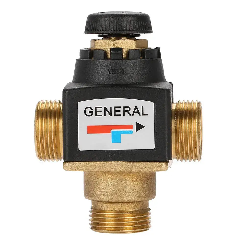 3 Way DN20 Thermostatic Mixing Valve Male Thread Brass Mixing Valve for Small Floor Heating Circulation..