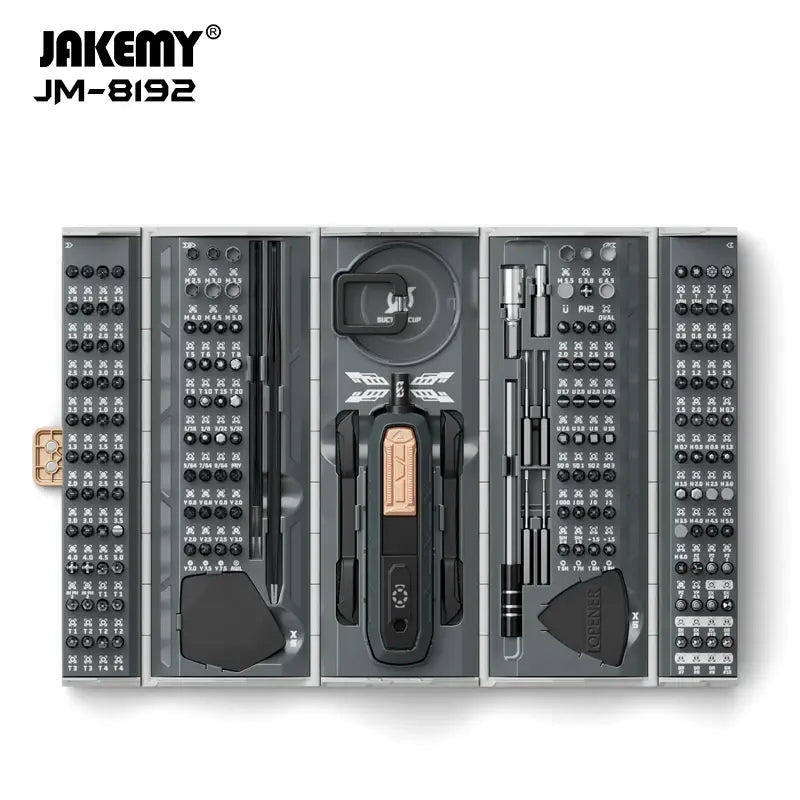 JAKEMY JM-8192 180 in 1 Precision Screwdriver Tool Set Magnetic CR-V Bits Mobile Phone Computer Tablet Glasses Repair Hand Tools..