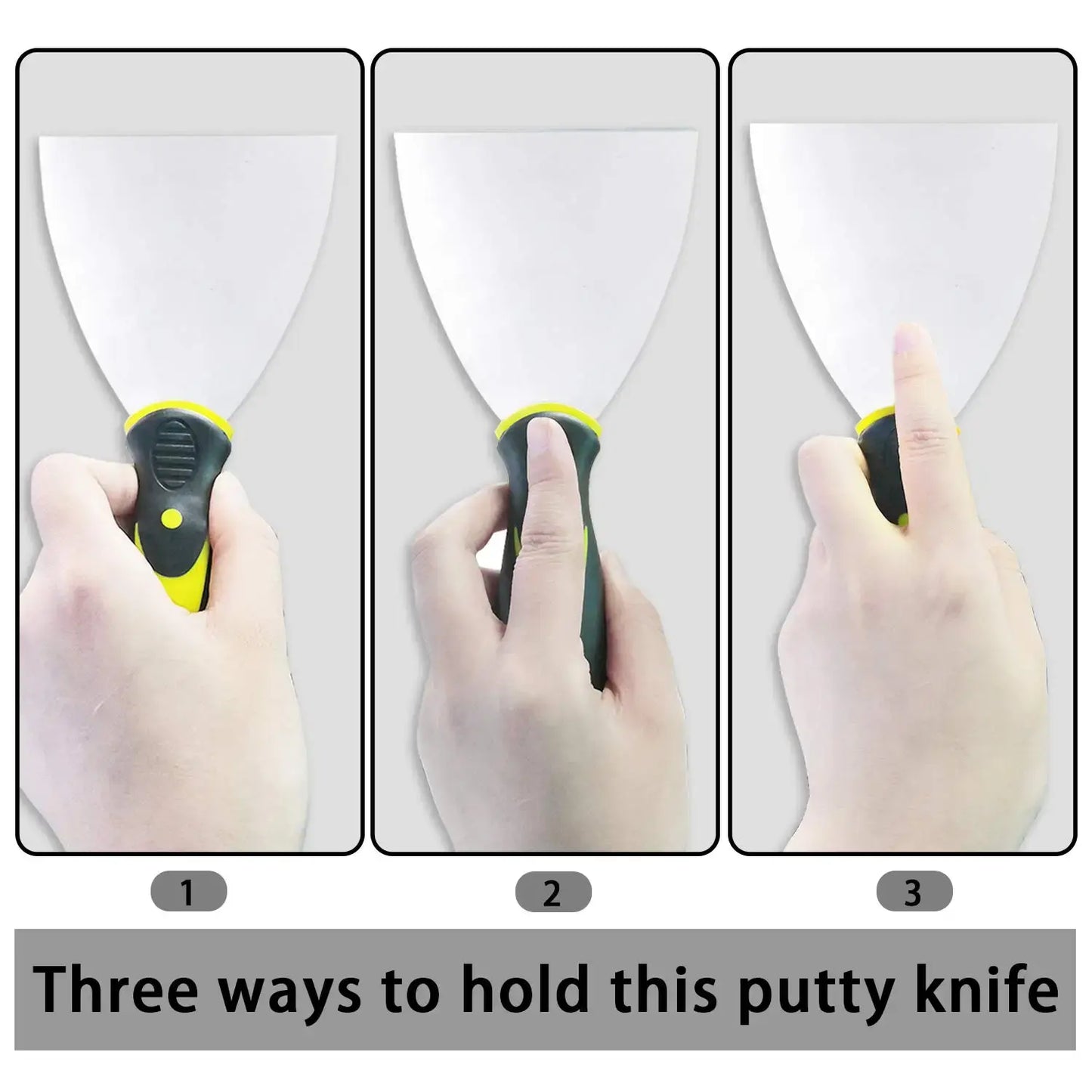 Putty Knives Set 4 PCS  Metal Scrapers Scrapers for Drywall Putty Decals Wallpaper Baking Patching and Painting..