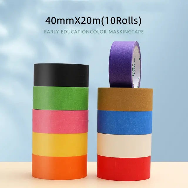 20Meter Length Automobile Handwritten Protect The Wall Painting White Paper Adhesive Tape Drawing No Trace Masking Tape..