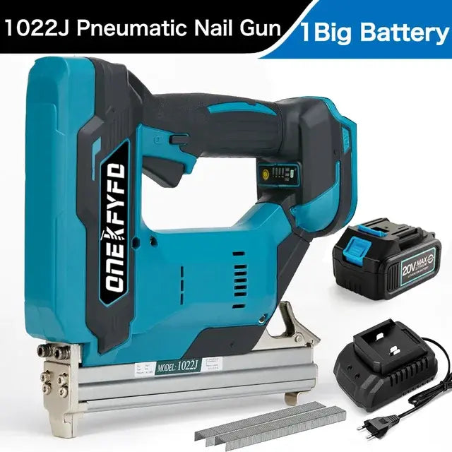 Straight U Staples Brushless Nail Gun Battery Powered Wireless Cordless Electric Stapler for Makita 18V Battery Woodworking..