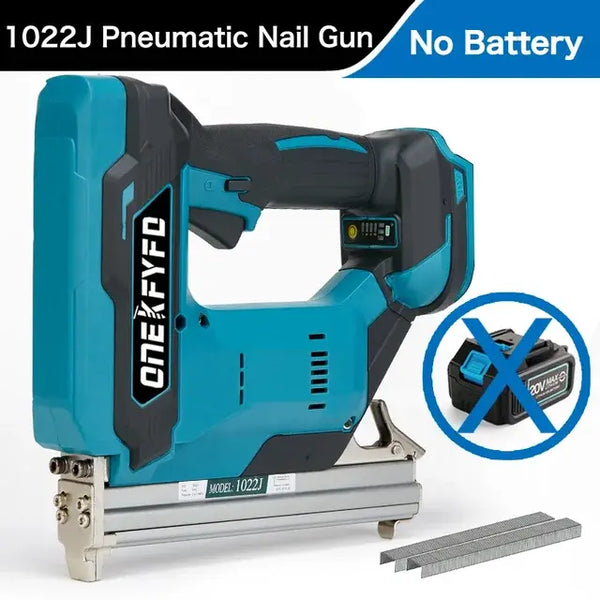 Straight U Staples Brushless Nail Gun Battery Powered Wireless Cordless Electric Stapler for Makita 18V Battery Woodworking..