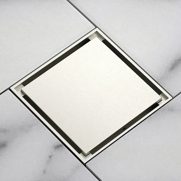 VGX Invisible Floor Drain Valve Cover Shower Trap Drains Backflow Preventer For Kitchen Bathroom Brass Square Anti-Odor 100X100..