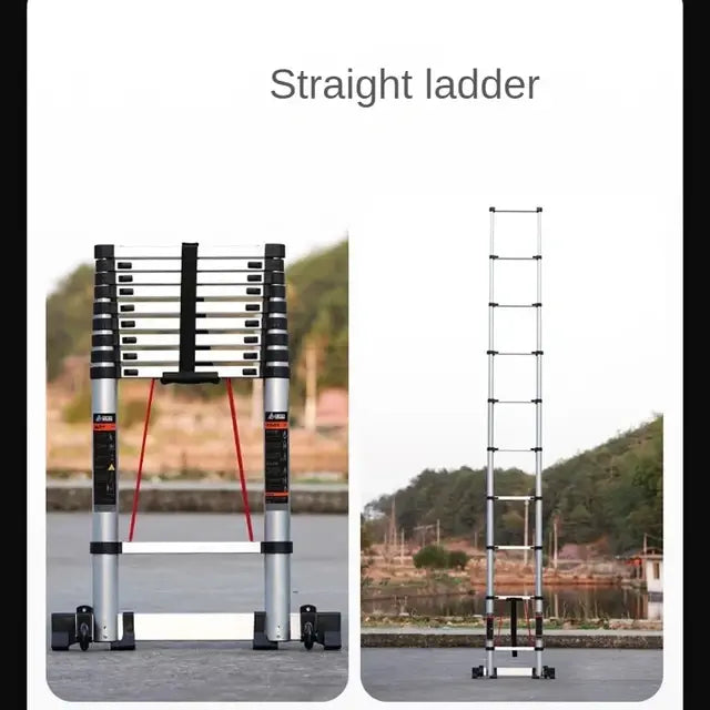 Modern Aluminum Alloy Step Ladders for Home Telescopic Folding Ladder Light Luxury Kitchen Multifunctional Engineering Staircase..