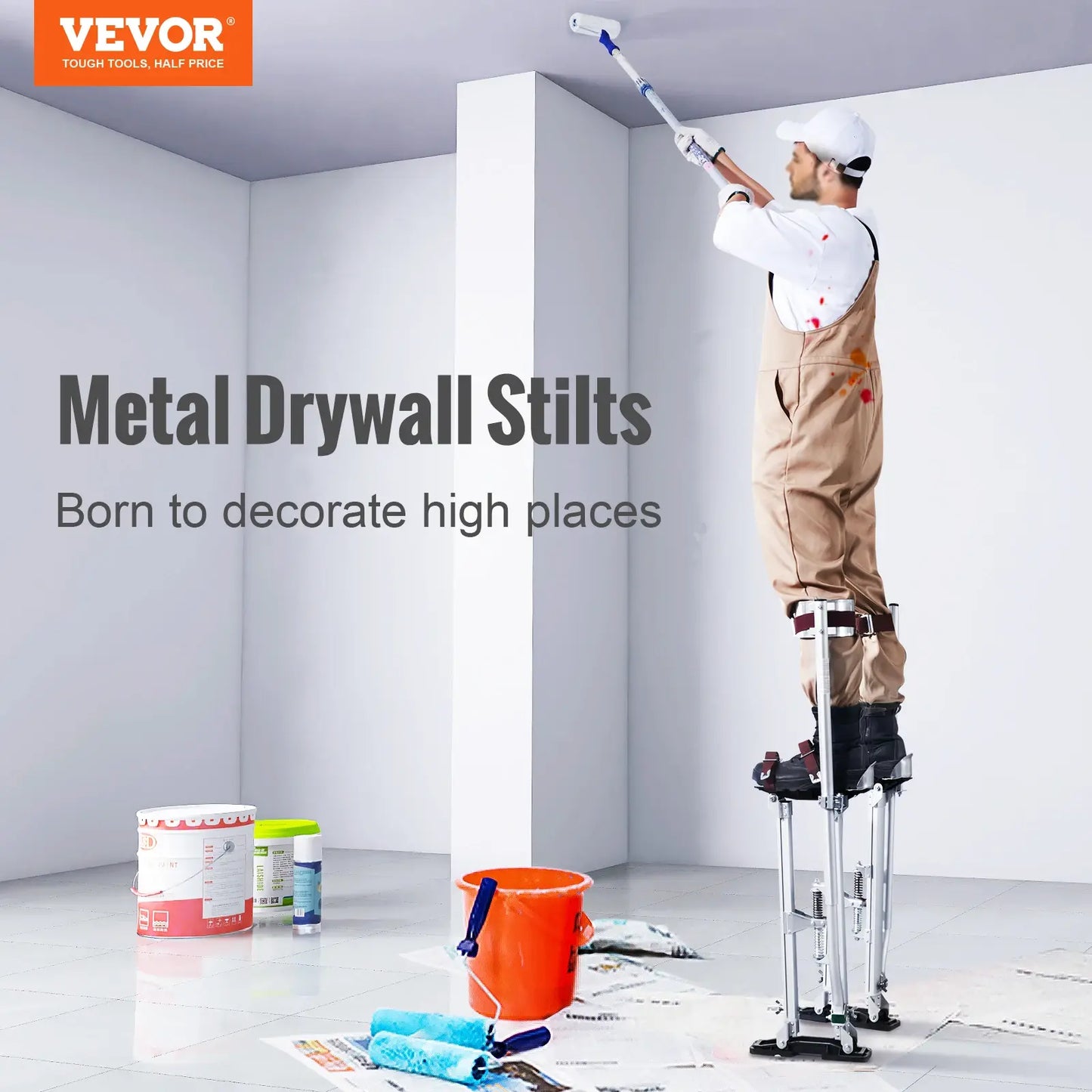 VEVOR 24"-40" Drywall Stilts Professional Aluminum lastering Stilt Ladder Adjustable Plastering Stilts Paint Tool Stage Props..