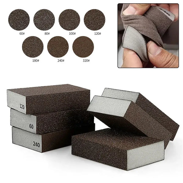 Sanding Sponge Blocks Grit 60 80 100 120 180 240 320 Wall Grinding Sponge Sand Block Sandpaper Model Paint Polished Sand Brick..